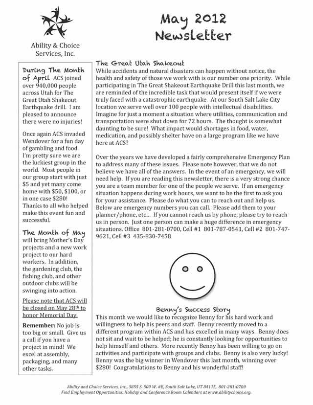 May Newsletter